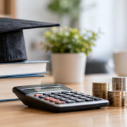 Graduation and Finance Workspace_Photo Created by ChatGPT 845×345